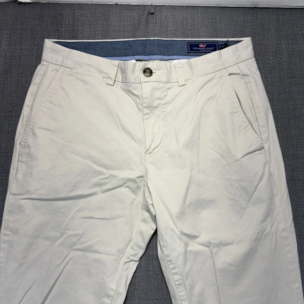 Vineyard Vines Breaker Pants Bundle Mens 32x34 Navy Blue Khaki Chino (Lot of 2)